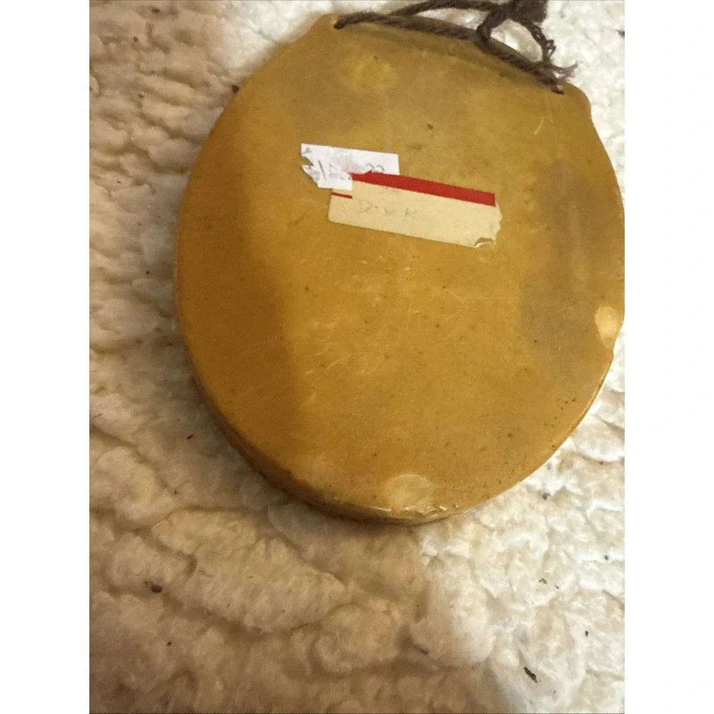 Vintage Antique 3d Painted Wall Plaque 5x3.5